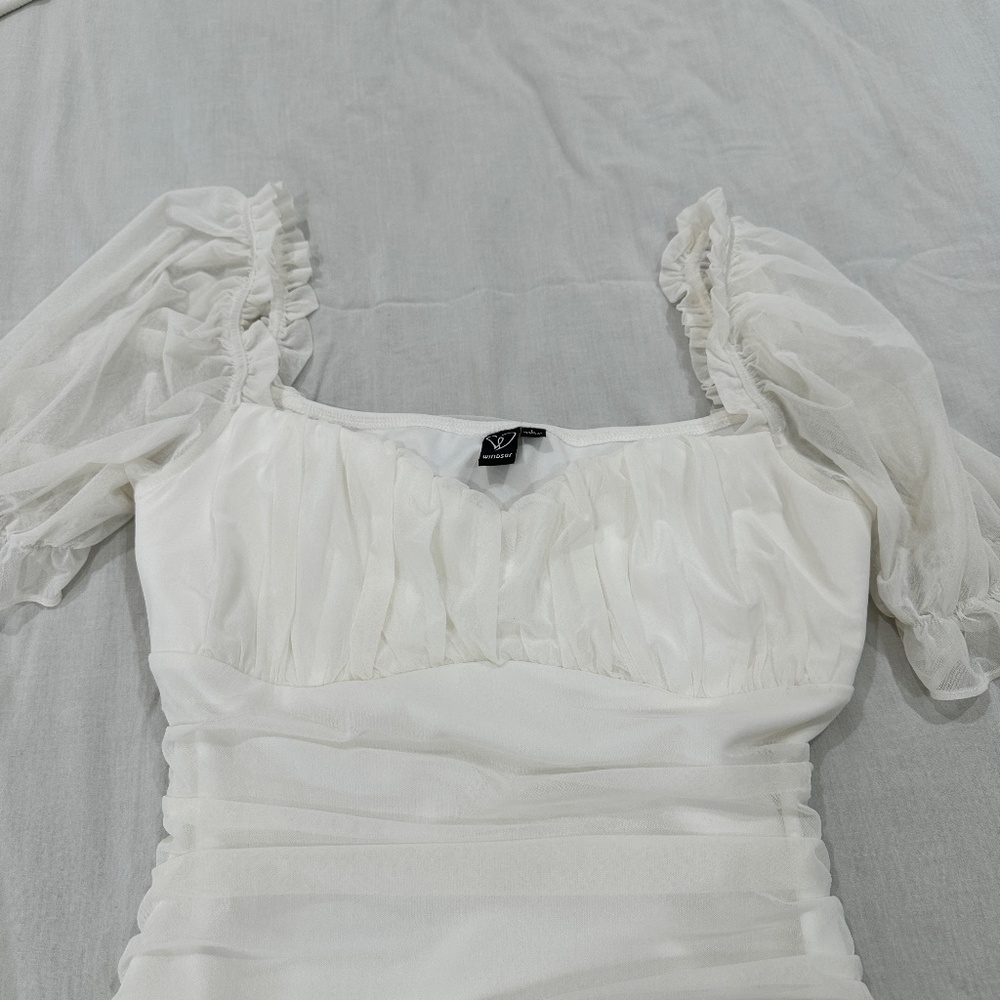 WINDSOR MESH RUFFLES DRESS - Picture 3 of 10